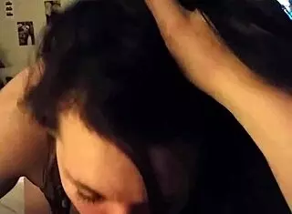 Fat BBW Girlfriend Gags on Cock in Deepthroat Frenzy