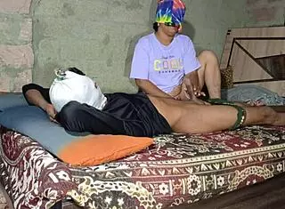 Desi indian step-sister sneaks nasty fingering sex video homemade