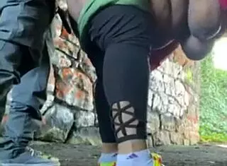 stumbled on black monster cock ravaging wet milf outdoors