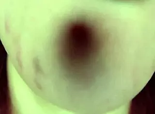 close up tongue dives deep into wet pussy lips clit