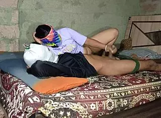 Desi indian step-sister sneaks nasty fingering sex video homemade