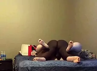 bbw wife cheats missionary style with fat black cock lover