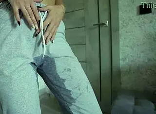 petite horny 18+ teen shaves and pees desperately homemade