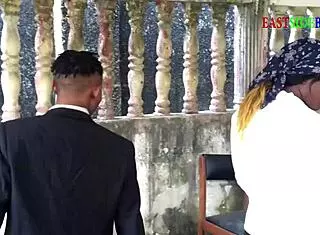 church site inspection turns into ebony bbw doggystyle creampie bang