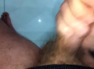 at stepmom's house i jerked huge cock risky cum in shower