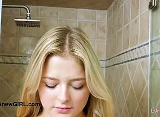 i crave cute blonde teen's steamy shower body so much