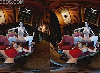 ada wong claire redfield couch threesome parody