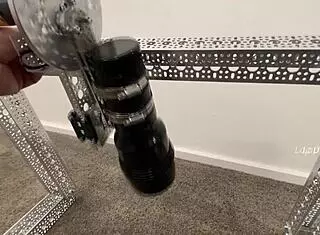 Lap Dancer Grinds On Ultimate Fleshlight Sex Machine Toy