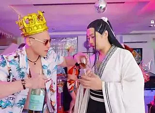 Ancient Cock from Party Boy Qu Yuan Fucks Modern Asian Pussy Group!