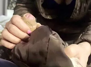 Cum Blasts Explode on Down Puffer Jackets