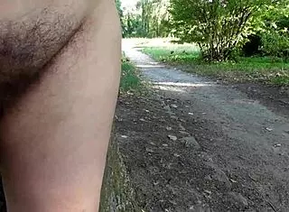 hairy chubby mature flashes wet pussy skirt park exhibitionist