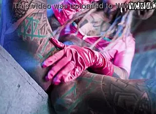 tattooed skinny slut fingers ass pussy solo with huge toys atm masturbation