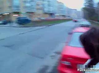 Sexy Glasses Coed Kendra Star Rides Bent Over Poolside Doggystyle Cumshot!