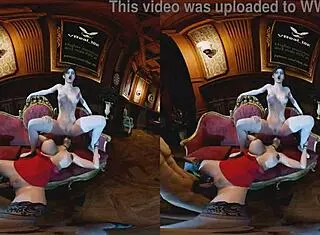 ada wong claire redfield couch threesome parody