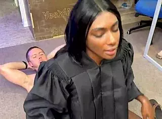 Interracial Breeding Judge Paris Love with White Inmate Fills Her Up