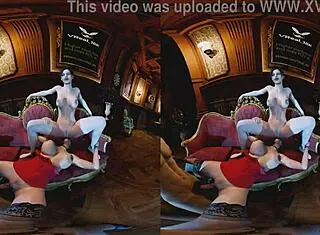ada wong claire redfield couch threesome parody