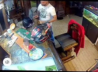 Shattered heart watching wife cheat with biker on ring cam