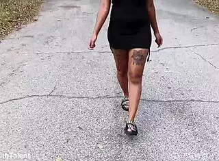 damn this pretty impala dress looks sexy outdoor teasing