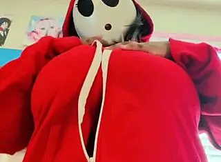 imagine if that shy gamer dude rocked massive oiled natural tits dancing around