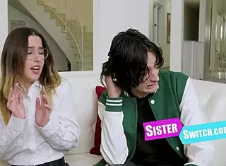 Hey virgin teens swap step sis for wild foursome fuck