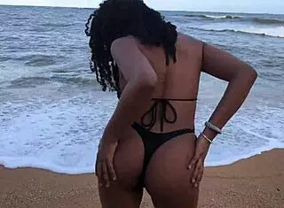 met curvy beach brunette fucked huge tits ass flashing brazilian