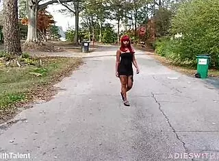 damn this pretty impala dress looks sexy outdoor teasing