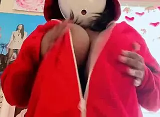 imagine if that shy gamer dude rocked massive oiled natural tits dancing around