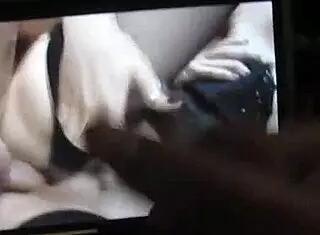 horny webcam girl handjobs monster cock to slow mo cumshot explosion