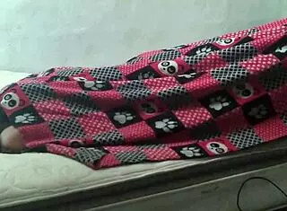 she lies nude on the bed with her husband, eagerly awaiting their homemade creamy anal massage shoot