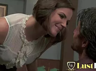 smoking hot short hair secretary rides boss cock in naughty office doggystyle