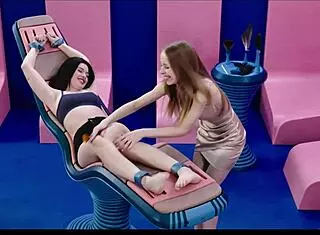 Brill Angel Tied Tickled Feet Petite Nata Gold Feather Play