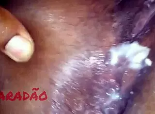 preta safada moans loud cums hard on her ass 😩💦🔥