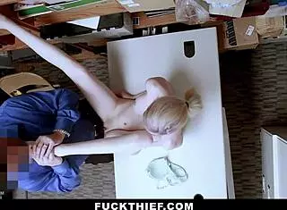 Hey Teen Burglar, Suck This Cop Cock Deep Or No Leaving The Store!