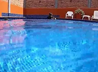 Stranger's Huge Ass Swaps Pool Dildo for Real Cock Slam