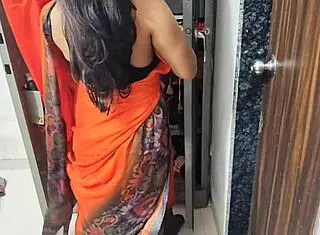 Bhabhi Gets Devar's Hard Doggy Creampie in Cupboard Fuck
