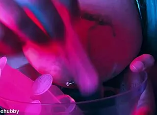morrigan stuffs latex pantyhose for wild foot fetish fun