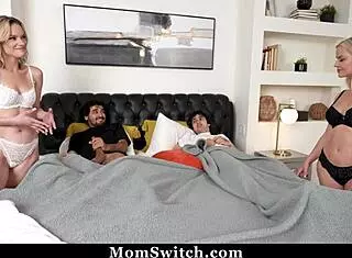 Slimthick Vic & Lindsey Lakes fuck stepsons hard! 😈🍑 Momswitch orgy with big asses & tits 🔥💦