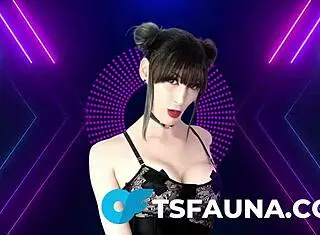 hot shemale ass takes 11-inch bbc dildo deep