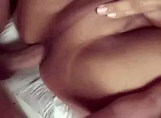 brunette shemale takes hardcore anal assfucking from stud