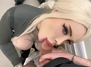 Neighbor Stranger Fucked Hard in Elevator Bent Over Doggystyle Creampie