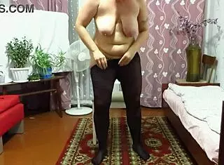 Chubby milf big tits foot fetish tease