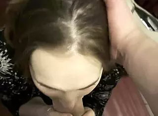 wanna see cute student slut suck stranger's cock in club?