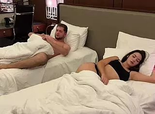 Waking Up To Jerk Off On Roommate's Big Ass Before Her Sloppy Deepthroat Cum Swallow