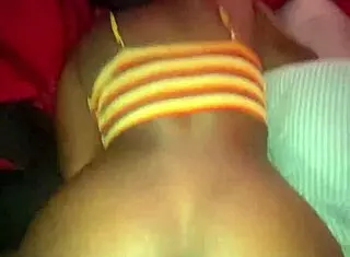 Petite ebony nympho takes bbc creampie before roommate returns