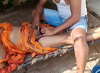 big ass indian village wife teases husband in romantic country fuck