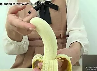 watch this japanese hand crush fetish girl smash banana softcore style