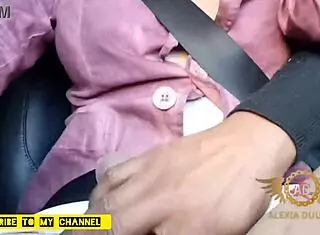 hot travesti teases uber driver with crossdressing fun