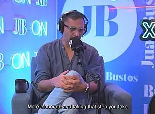 Latina big ass migrant hits 8 orgasms deepthroating juan bustos on his podcast