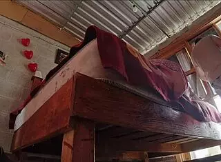 latina immigrant skirt upskirt fixes bed unaware hidden cam voyeur