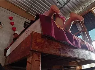 latina immigrant skirt upskirt fixes bed unaware hidden cam voyeur